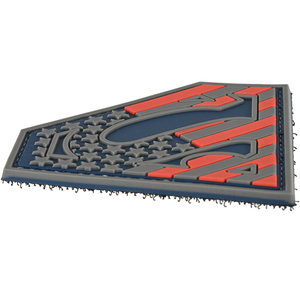 Custom US Flag Superman Shield PVC Patch | 3D Rubber Emblem with Velcro for Backpacks, Jackets, Gear Bags and Outdoor Accessories