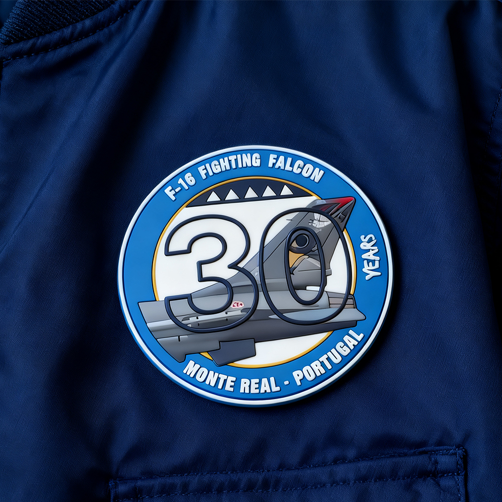Custom Portugal F16 Falcon PVC Patch 3D Soft Rubber Emblem for Jacket Bag Hat Collectible