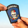 Custom Brazilian COMANF Amphibious Group PVC Patch 3D Soft Rubber Badge with Hook and Loop Backing