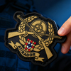 Custom Brazilian Infantry Sniper Patch 3D Soft PVC Rubber Emblem with Hook and Loop for Jackets and Backpacks