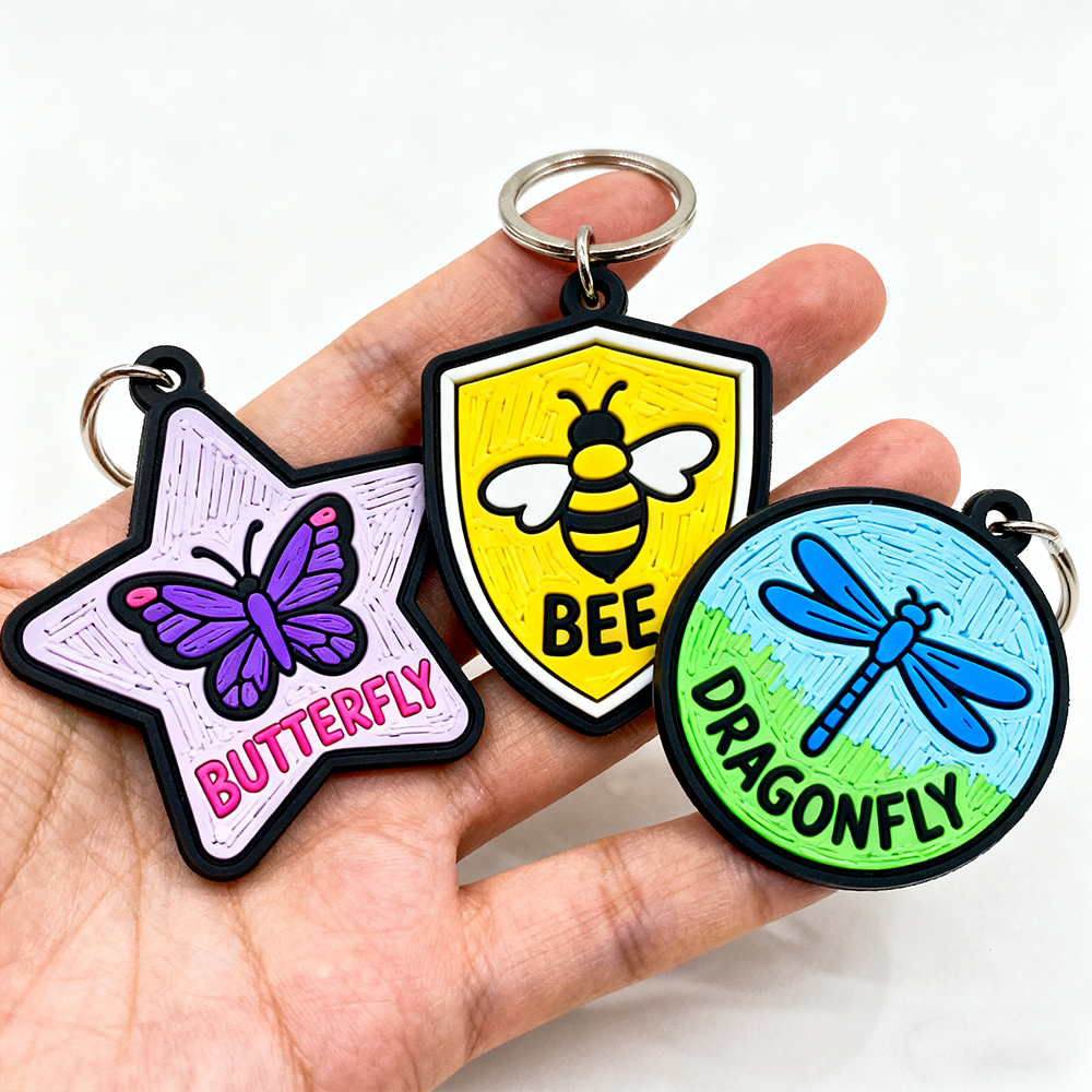 Custom Design Keychain Personalized Logo Pvc Rubber Keychain Business Promotional Gift