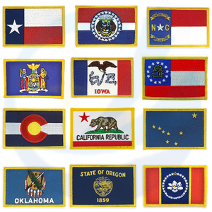 Customized Embroidered USA State Patches