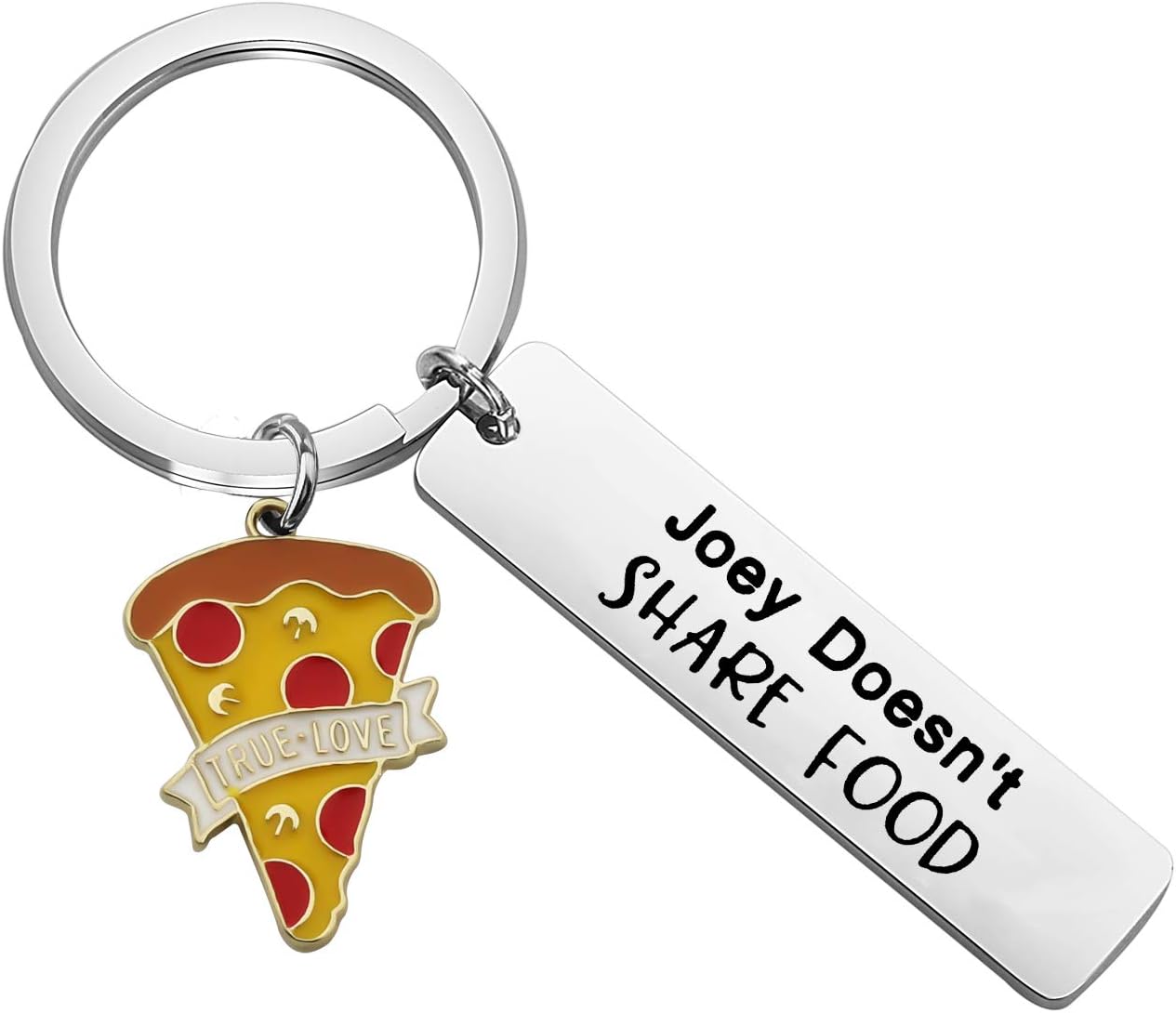 Cute Cake True Love Pizza Food Enamel Keychains 