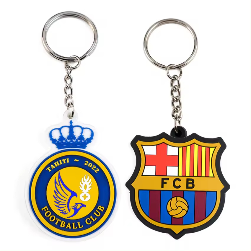 Volleyball Accessories American Football Soccer Club Rubber Key Chains