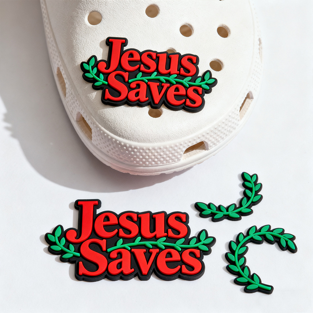 Wholesale Christian Shoe Amulet Religious Jesus God PVC Clog Shoe Amulet Suitable for Adult Women Religious Shoe Amulet