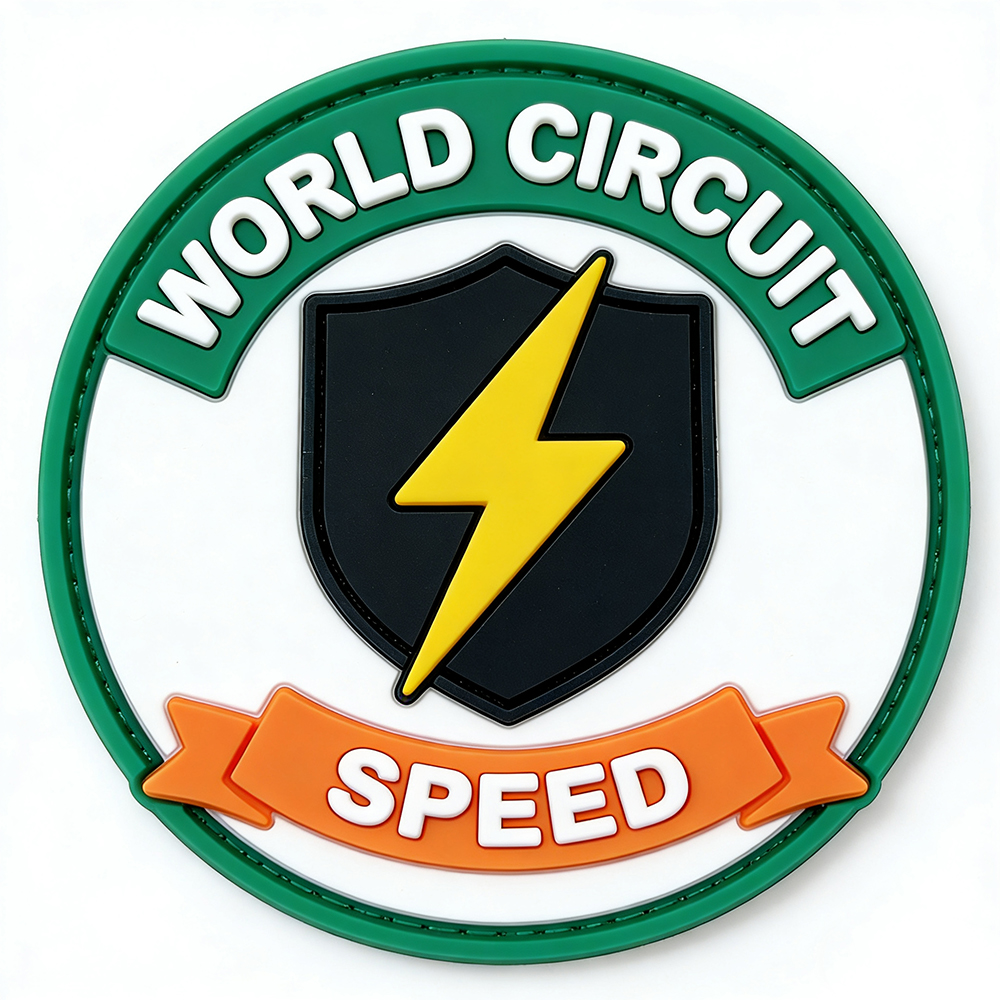 Custom Logo 3D Heat Press Racing Car F1 Transparent Silicone PVC Soft Rubber Patches Iron-on Labels for Hats Custom logo Velcro