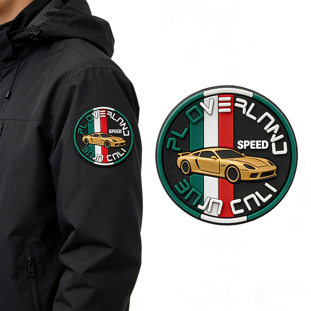 Customized Pvc Soft Adhesive Tactical Vest Outdoor Backpack Decoration Patch for Garment Italian 