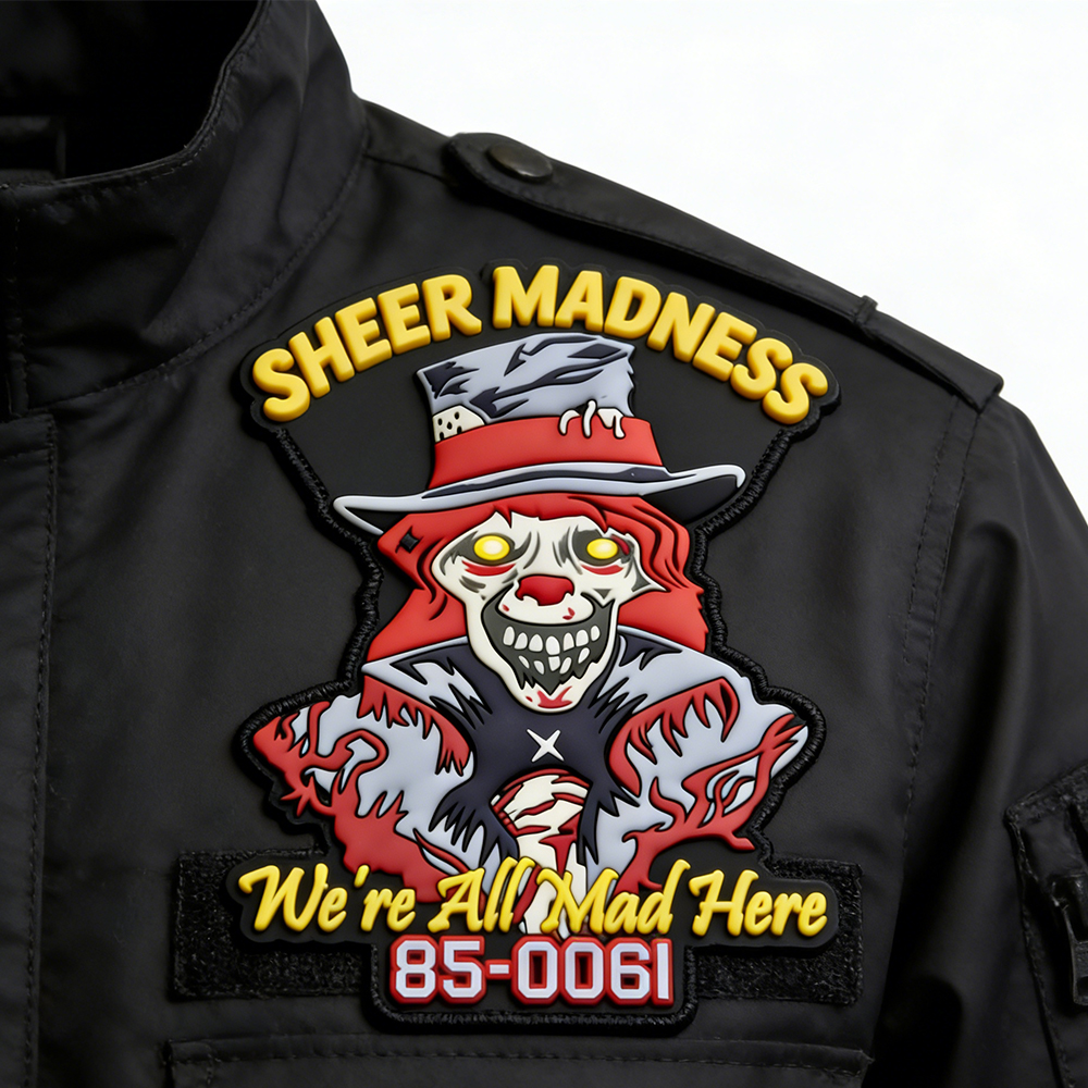 Sheer Madness We’re All Mad Here PVC Patch – Customizable Options From Professional PVC Patch Factory