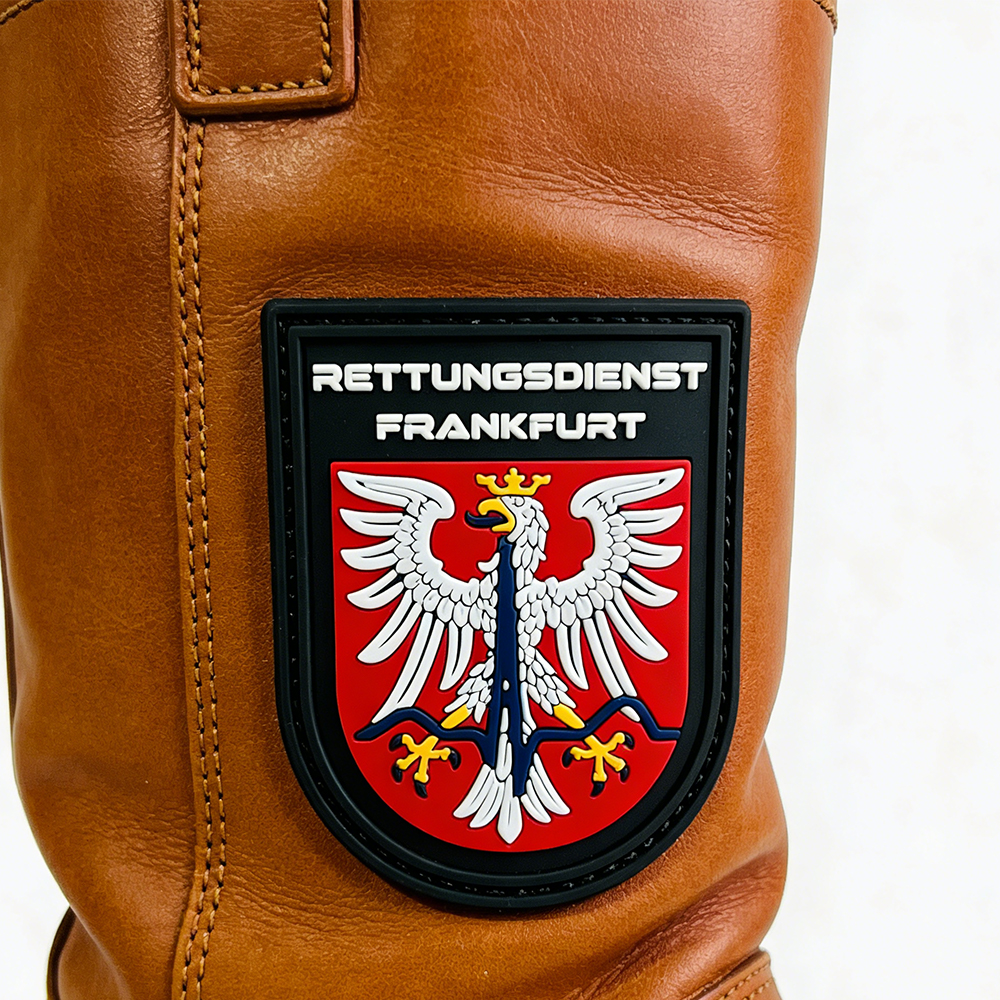 Frankfurt Germany Rettungsdienst Soft PVC Patch Durable Rubber Rescue Badge Germany City Emblem for Jackets Backpacks Gear