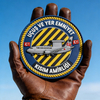 Turkish Aviation Style PVC Patch Round Design Yellow Black Warning Stripes Turkey Inspired Rubber Morale Patch