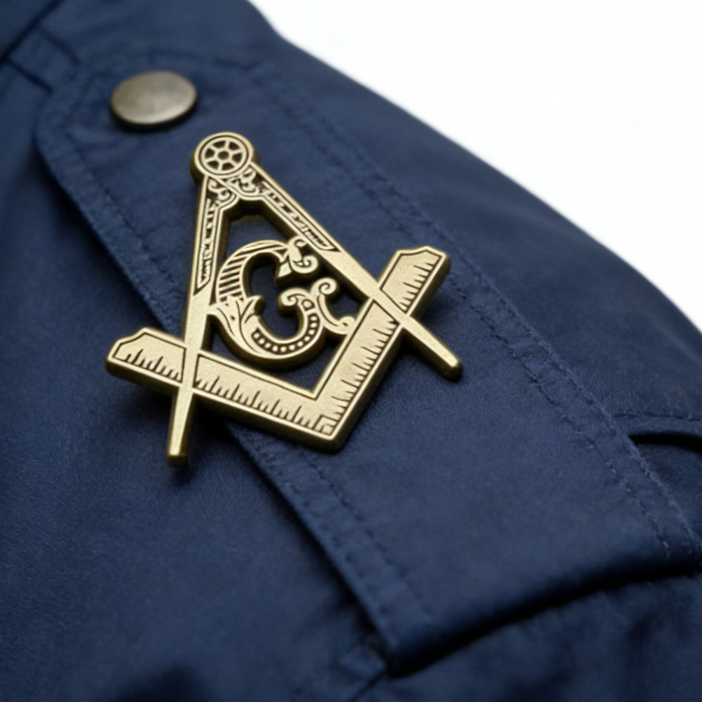 Classic Masonic Lapel Pin Metal Freemason Symbol Badge High Quality Metal Lapel Pin for Suits Jackets Hats
