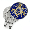 Masonic Magnetic Golf Ball Marker With Ball Cap Clip Custom Freemason Golf Marker Accessory for Hat and Visor