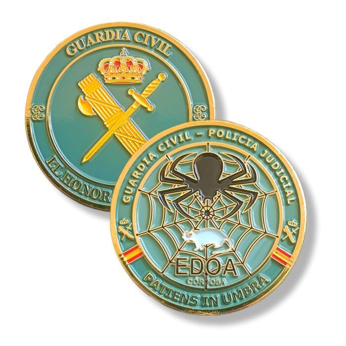 Custom Spanish Military Police Challenge Coin Metal Enamel Commemorative Coin OEM Manufacturer