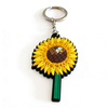 High Quality Hot Sales Usa Sunflower Custom Soft PVC Make Your Own Key Chain