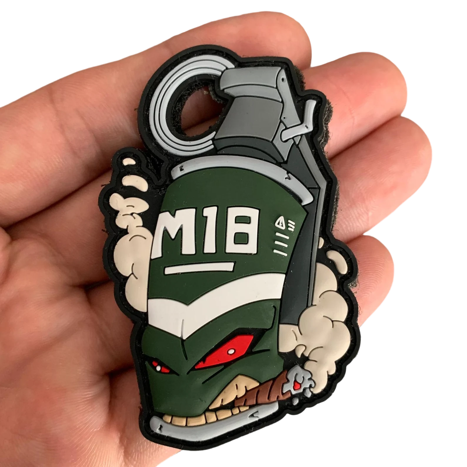 Cartoon Canister Character PVC Patch Funny Morale Style Soft Rubber Patch for Backpacks Vests Hats and Collection Display