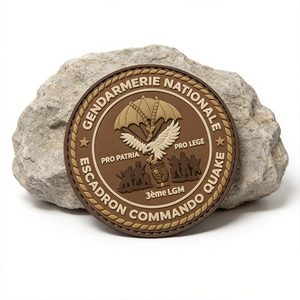 Round European Style PVC Morale Patch Parachute Eagle Design Custom Soft Rubber Badge for Gear Bags and Collectors