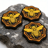 Bee-yond Hexagon 3D Rubber PVC Patch Unique Honeycomb Bee Inspired 3D Patch with Detailed Texture for Accessories and Gifts