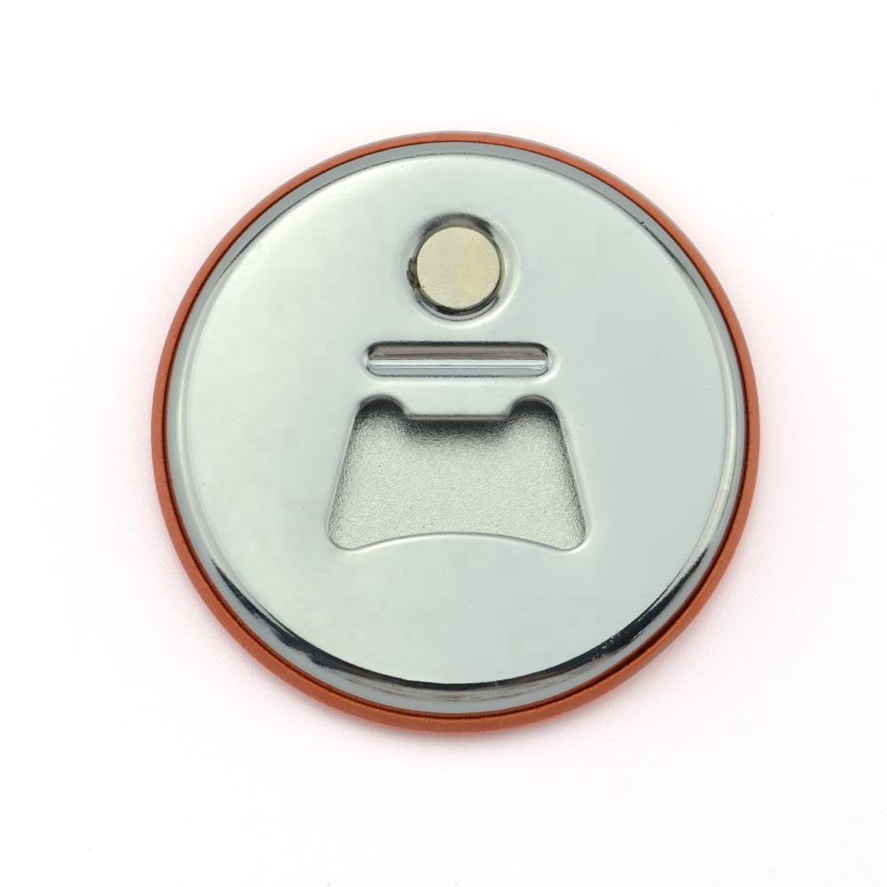 Customized Logo Round Refrigerator Magnet Tin Badge Button Magnetic Wine Beer Bottle Opener