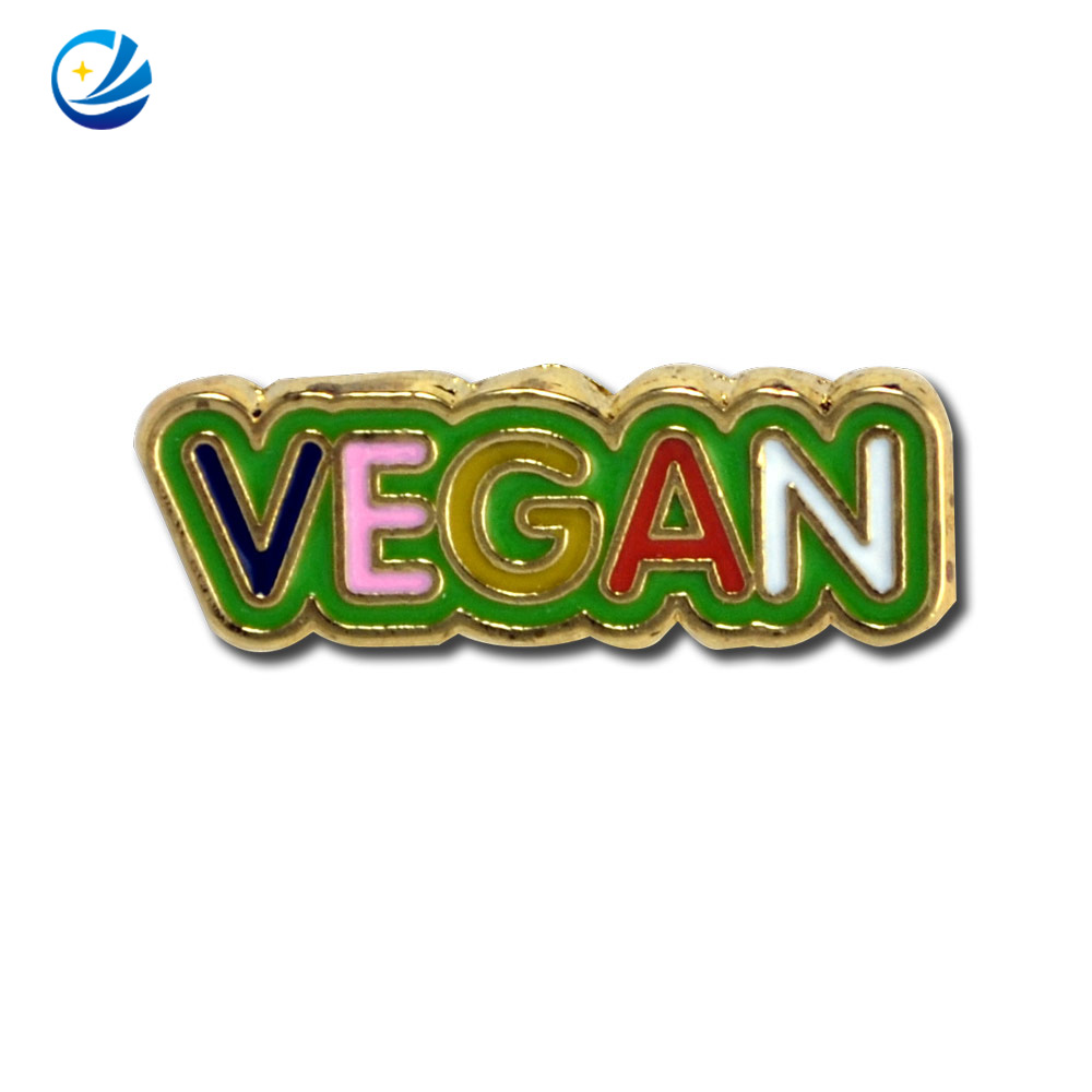 Hard Enamel Pins Vegeterian Veganism Stay Healthy Enamel Lapel Plant Pals Vegan Brooch