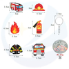 Custom Cartoon Soft Pvc Rubber Fire Extinguishers Fire Engine Keyring Keychain For Souvenir Gift