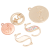 Garment accessories brand logo bag gold embossed tag metal tag plate plant label metal gold custom metal logo label
