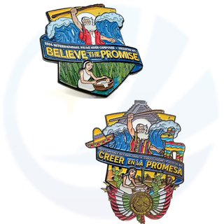 Low MOQ Caeer Promesa 2024 international path finder camporee badge pin lapel pin
