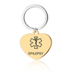 Personalized Engraving Stainless Steel TYPE 1 DIABETES EPILEPSY BLOOD THINNER Medical Alert ID Heart Pendant Necklace
