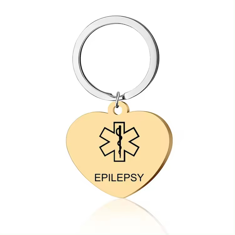 Personalized Engraving Stainless Steel TYPE 1 DIABETES EPILEPSY BLOOD THINNER Medical Alert ID Heart Pendant Necklace