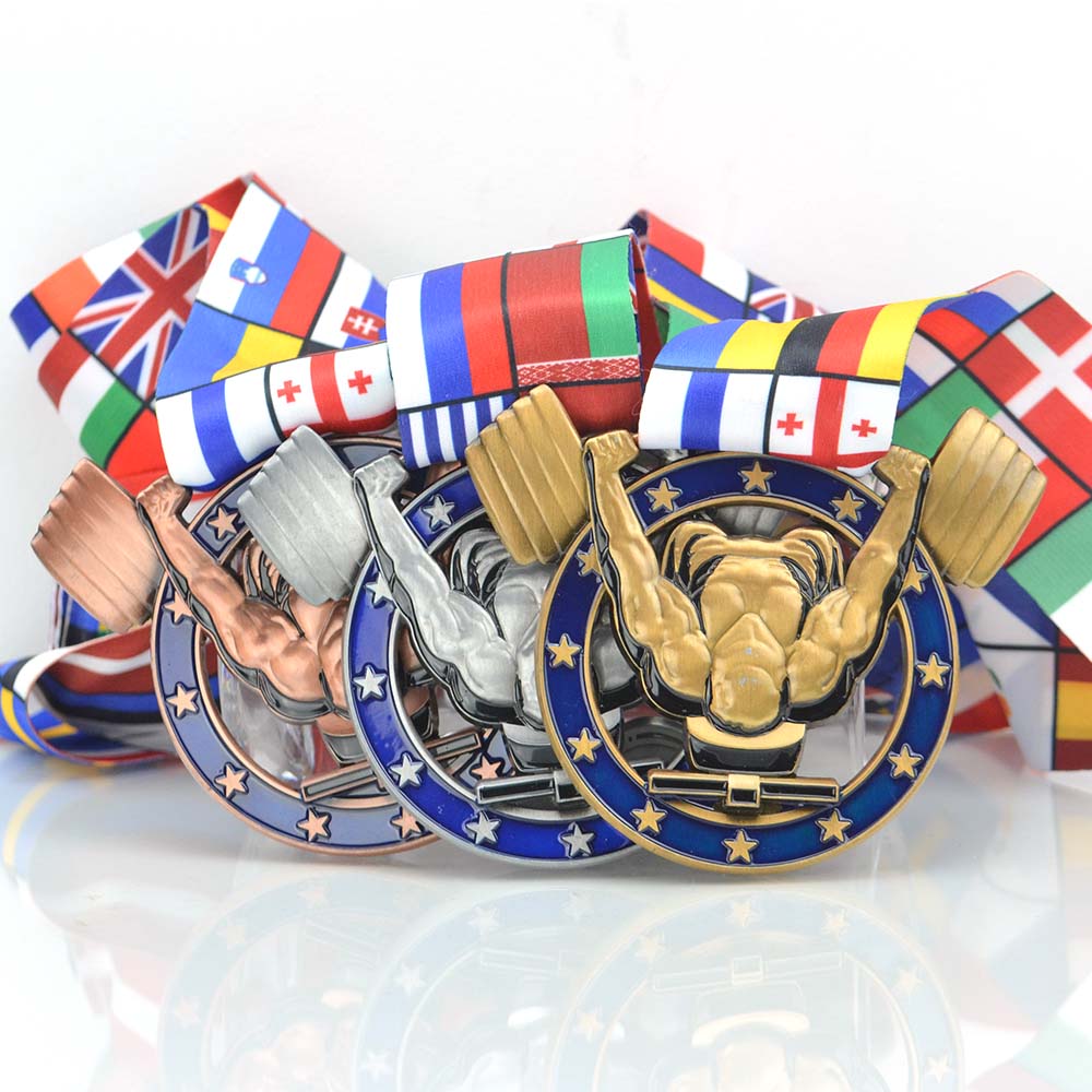 Bronze Metal Sports Trophy Medal Maker Gold Silver Simple Manufacturer in China Medal Display Europe Custom Medals
