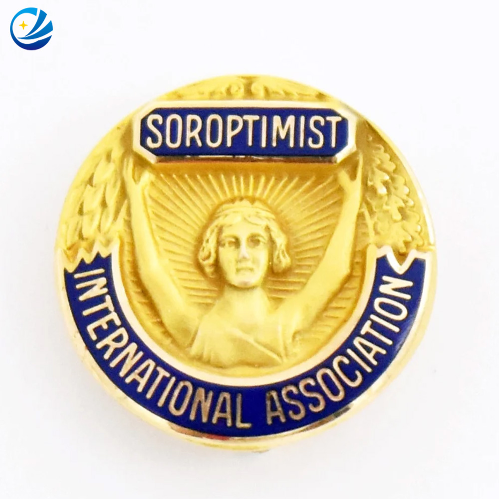 Customized Metal Soroptimist International Member Badge Pin Anniversary Lapel Pin