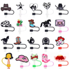10mm Wholesale Tumbler straw topper Dust proof Toppers Covers silicone Charms Straw Topper Cover for drinking cup straws