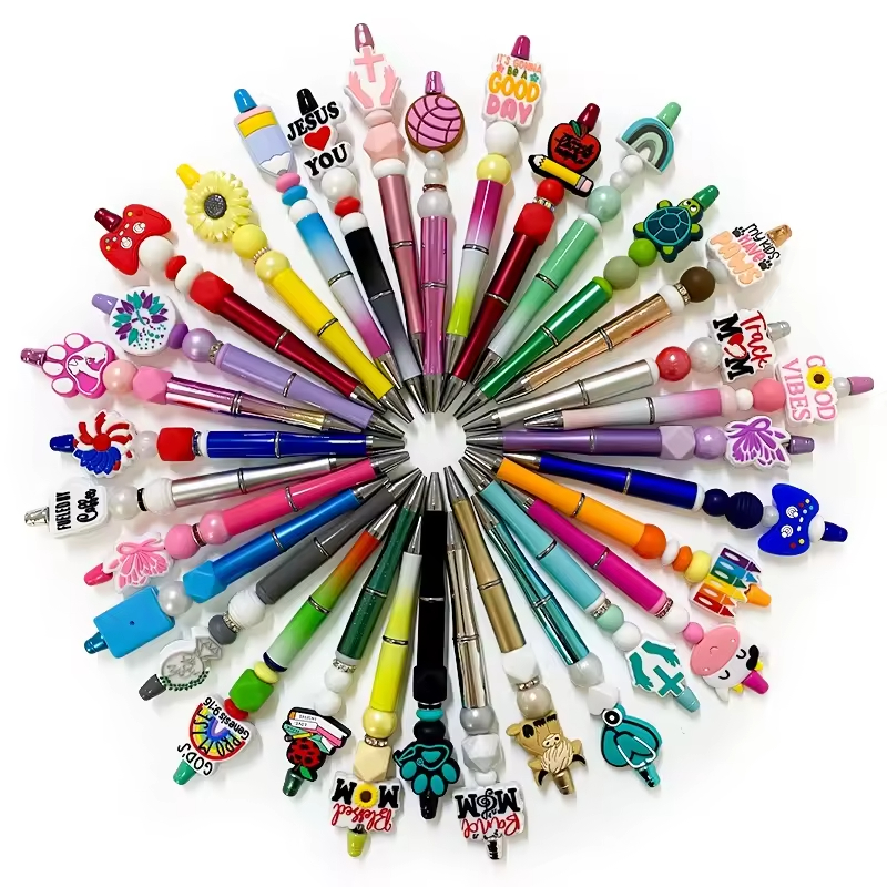 Wholesale Custom Food Grade Easy String DIY Jewelry Bracelet Beads On Pen Animal Focal Beads