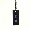 Custom 3D embossed LOGO Clothing Labels Accessories Maker Black Soft PVC Rubber Patches with Black Chain Garment Hang Tag