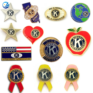 High Quality Customized Collectible Metal Art Crafts Kiwanis club International Pin Lapel Enamel badge
