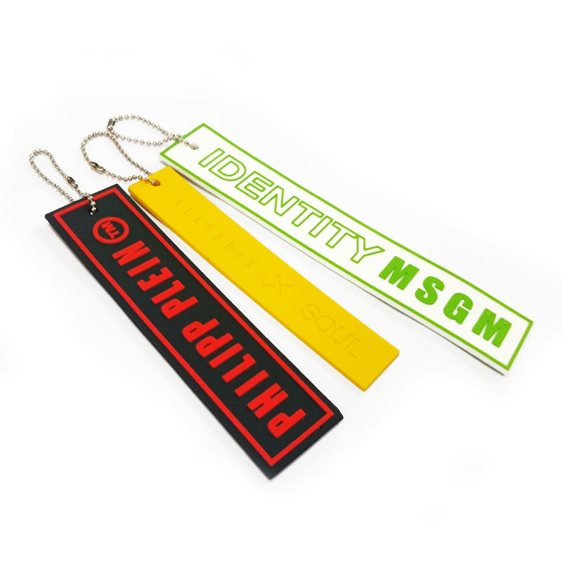 Luxury custom logo tag silicone rubber pvc travel clothing brand garment shoe dog cat hang tags and labels