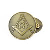 Wholesale Gift Design Logo Masonic Car Sticker Emblems Accessories Freemason Badge Brooch Enamel Custom Metal Badges Masonic Pin