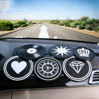 Custom Logo PVC Rubber Car Cup Coaster for Vehicle Cup Holder Non Slip Insert Pad