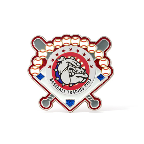 Custom American Baseball Club Uniform Number Badge Metal Lapel Pin Enamel Baseball Team Hat Trading Pins