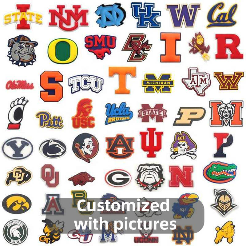 NEW Arrival DIY College Florida Logo Sports Team UCS GATORS Students PVC Shoe KANSAS Decorations Shoe Charms
