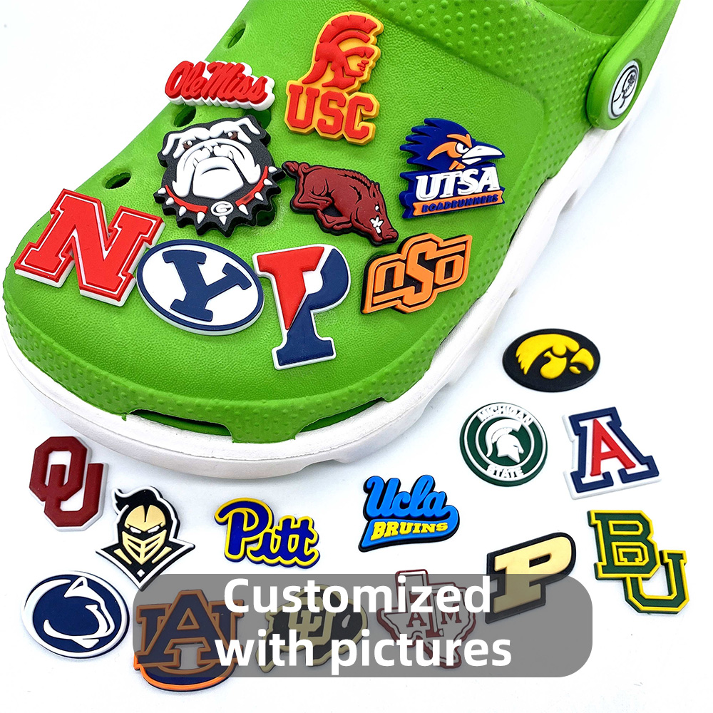 NEW Arrival DIY College Florida Logo Sports Team UCS GATORS Students PVC Shoe KANSAS Decorations Shoe Charms