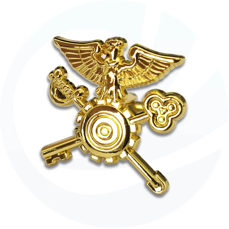 bronze large gold Military Police Badge