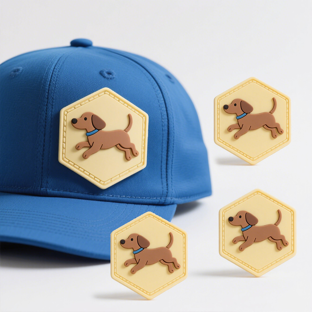 Animal PVC Rubber Dogs Sew-On Bag Hat Clothing Label Applique Cat Patches Animal PVC Clothing Label Cap Stickers