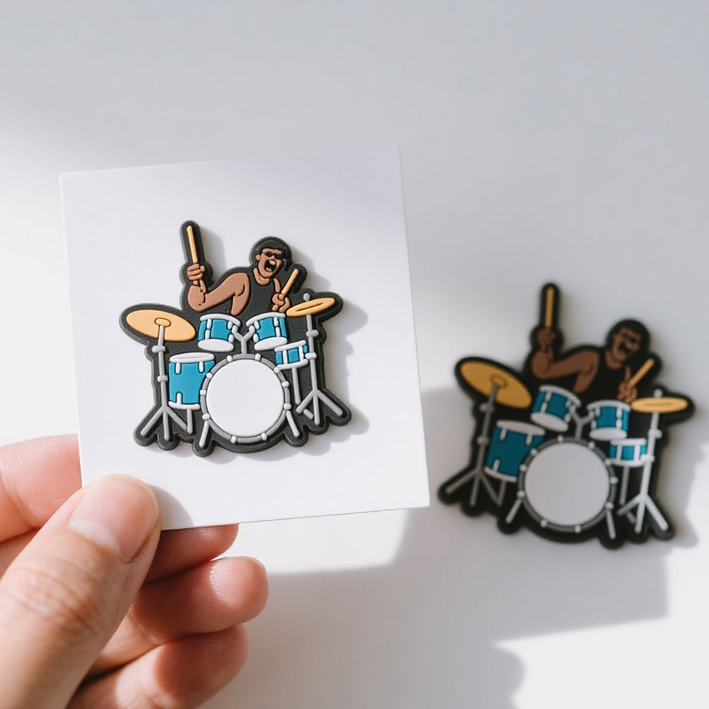 PVC Music Patches Musical Instrument Series Cartoon Soft Plastic Patch Phone Case Brooch Bags Jewelry Creative Diy Accessories