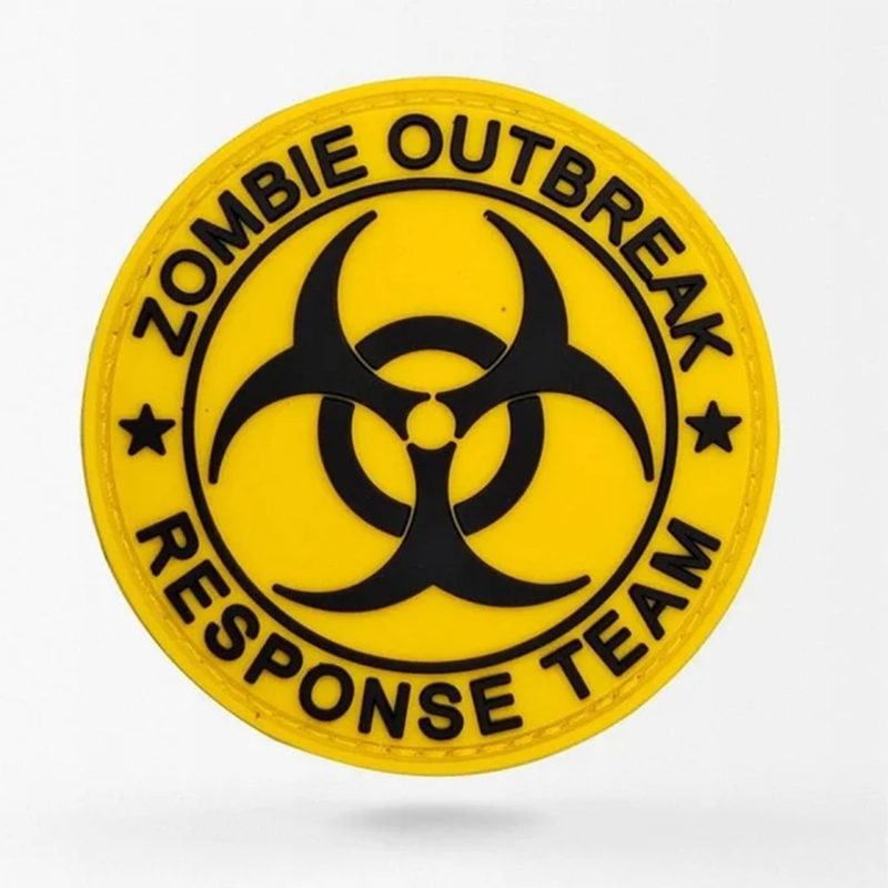 Cancel Pvc Anti Radiation Patch Mushroom Shape Cloud Nuclear Radiation 3D Rubber Patch Pvc Security Seal Tags for Bag Hat DIY