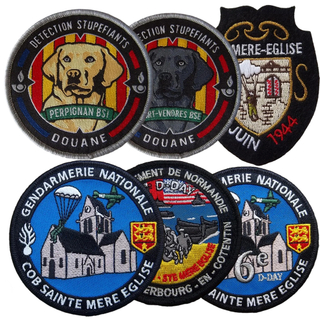 High Quality Custom France National Flag Embroidery Badges Armband Iron on Patches With Hook And Loop