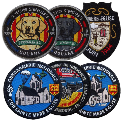 High Quality Custom France National Flag Embroidery Badges Armband Iron on Patches With Hook And Loop