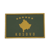 High Quality Custom KOSOVO Poland Brand Logo 3D rubber pvc Embroidery Patch Woven Badge With Merrow Border Decoration for Clothing