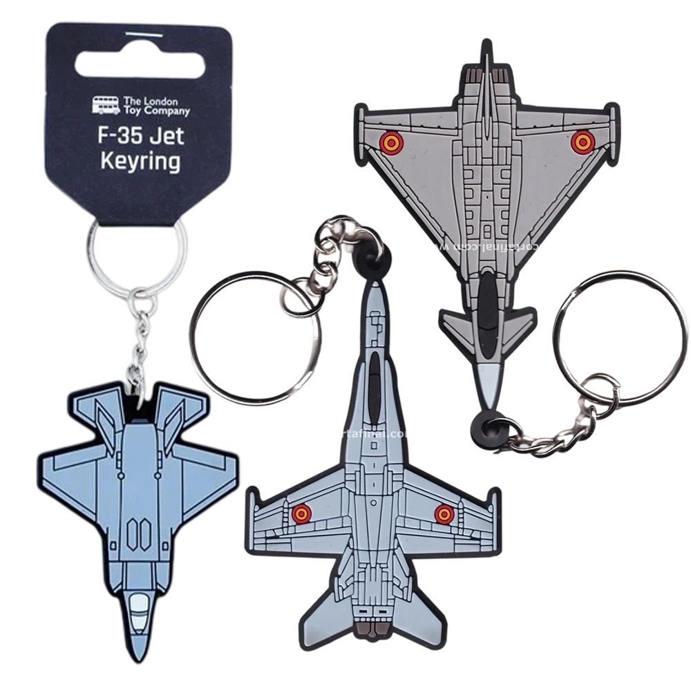 Personalized and Business Gift Aircraft Soft Keychain Custom logo 2/3d Pvc Brand Name Keyring Key Chain Rubber Cool Keychains