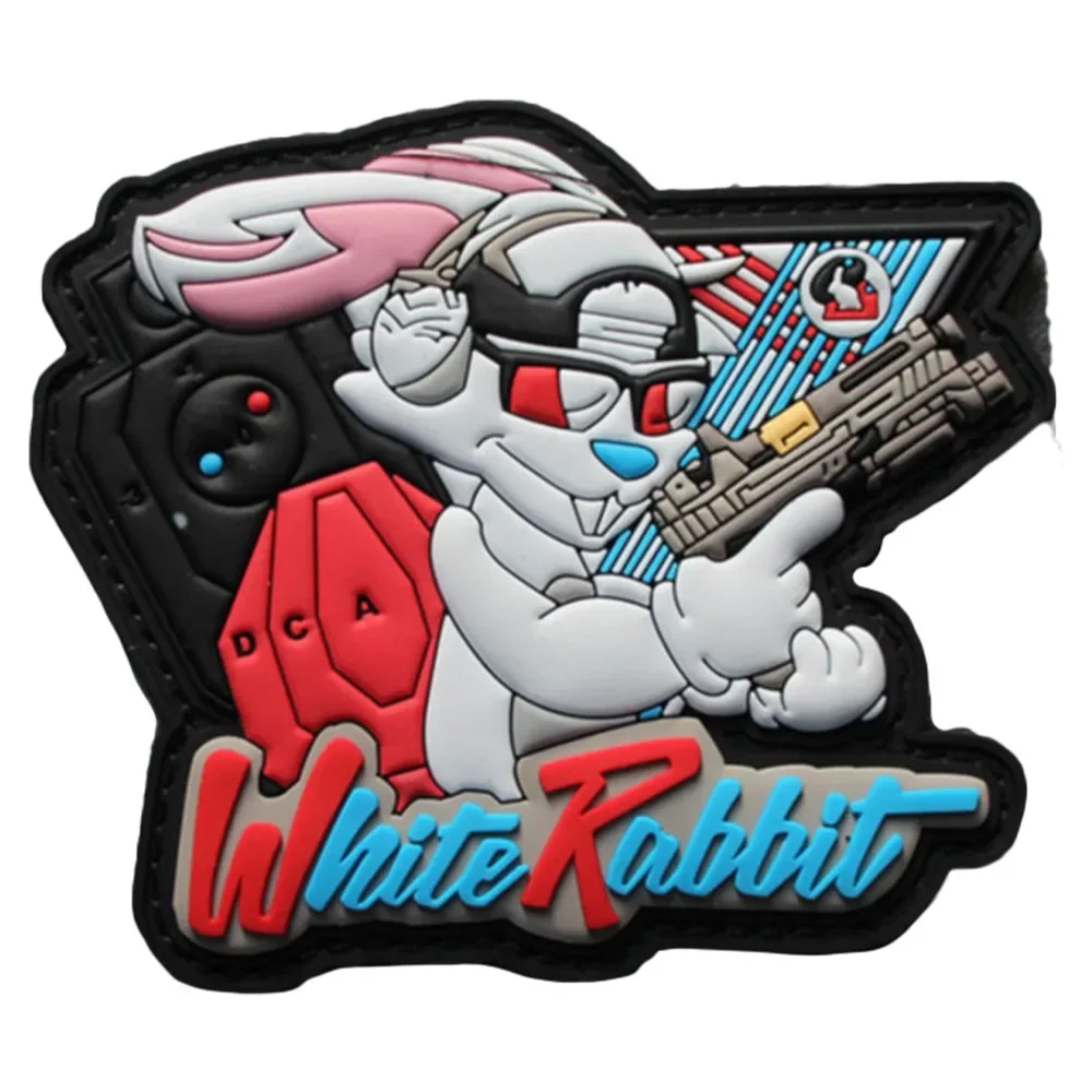 PVC Patch 12 Animal Signs Savage Warrior Rabbit Tiger Cow Patches Tactical Morale Badge Backpack Hook Armband Military Patch