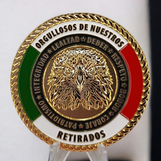 Factory Customized 3D Latin America Mexican Flag Map Commemorative Challenge Coin Custom Mexico Challenge Coins